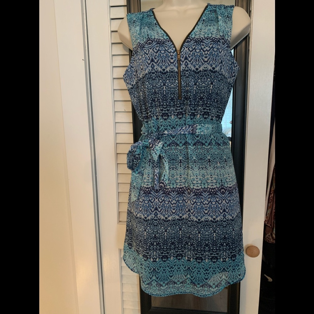 Small blue design dress